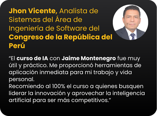 Testimonio_Bootcamp-Inteligencia-Artificial_ConexIA-Latam_Jaime-Montenegro